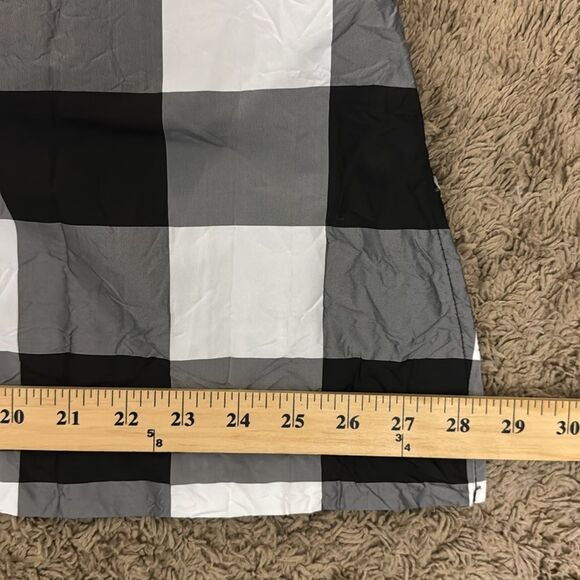 Ali Miles Black and White Check Print Long Sleeve Button Down Blouse size M - Picture 11 of 11